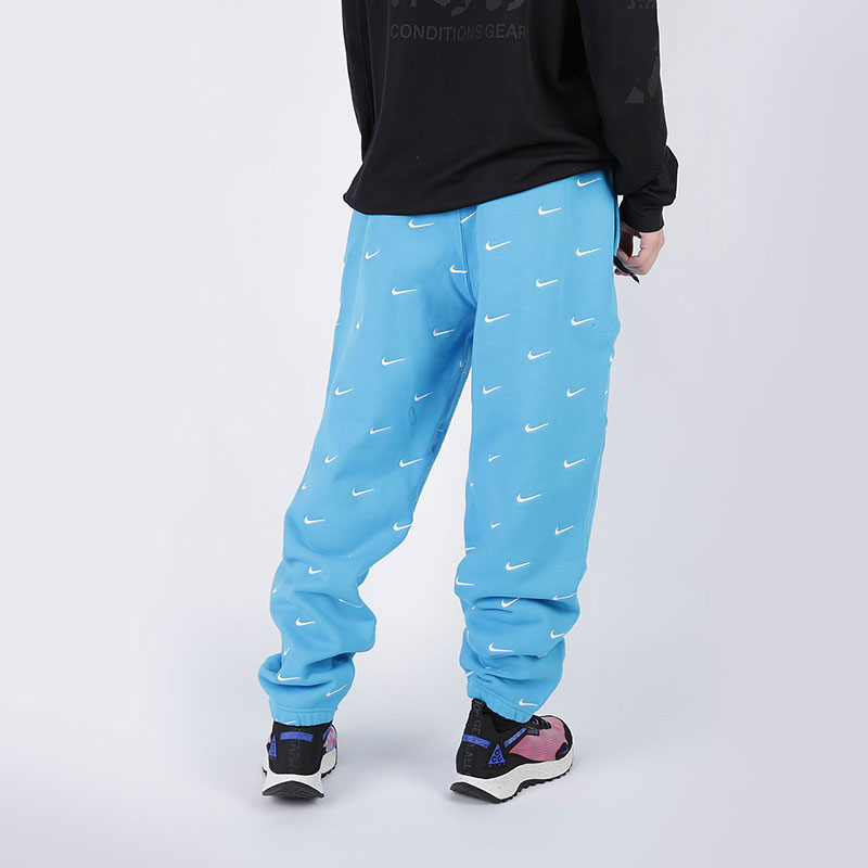 мужские голубые брюки Nike Swoosh Logo Trousers CJ8905-487 - цена, описание, фото 6